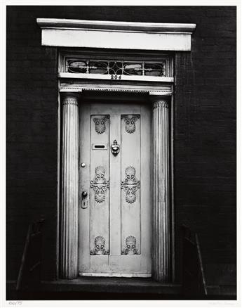 WALKER EVANS (1903-1975) Doorway, 204 West 13th Street, New York City * Minstrel Poster, Alabama * Stamped Tin Relic, New York City.